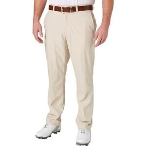 Walter Hagen Men's 50x30 Khaki B&T Perfect 11 Straight Fit Golf Pants K15-7